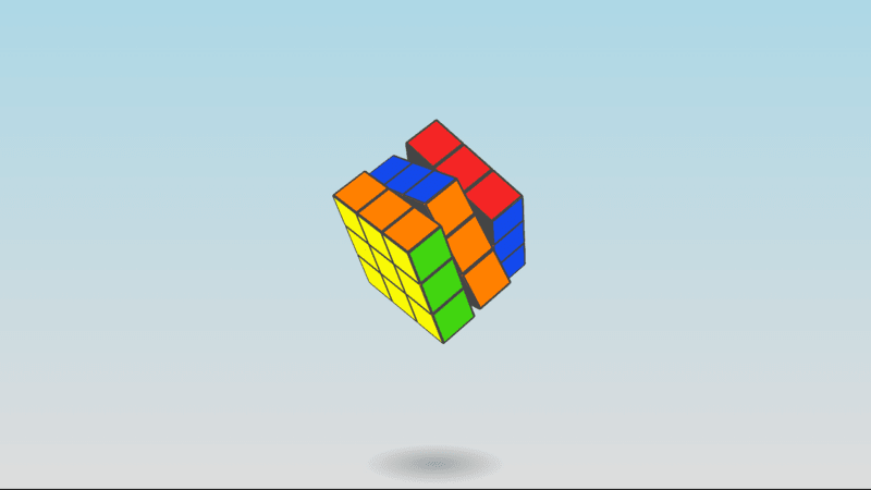 Um cubo de Rubik feito apenas com CSS
